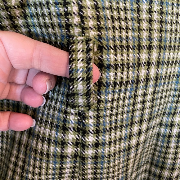 Body Central Green Plaid Jacket Wool/Poly Blend Size Small - Picture 6 of 8